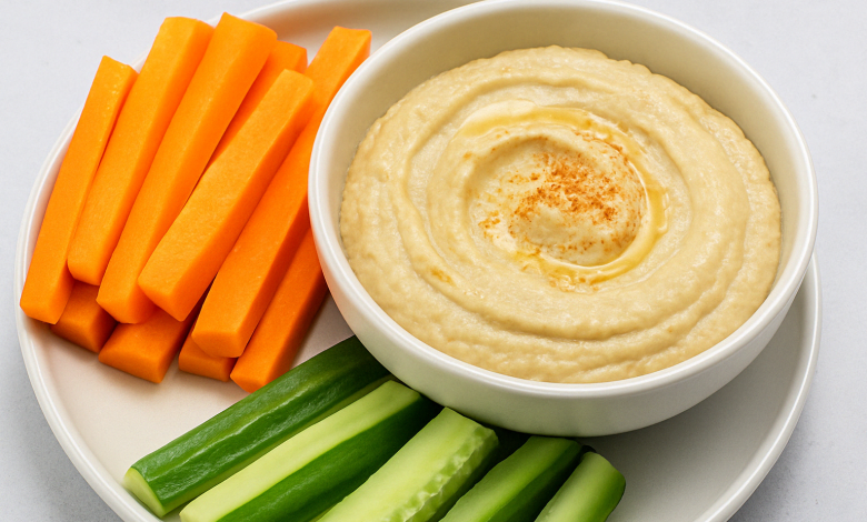 Carrot & Cucumber Sticks with Hummus – Crunchy Healthy Snack from the Middle East 🇱🇧