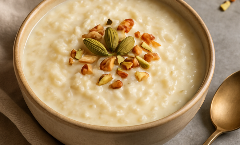 Rice Kheer – Traditional Creamy Dessert with Milk & Cardamom