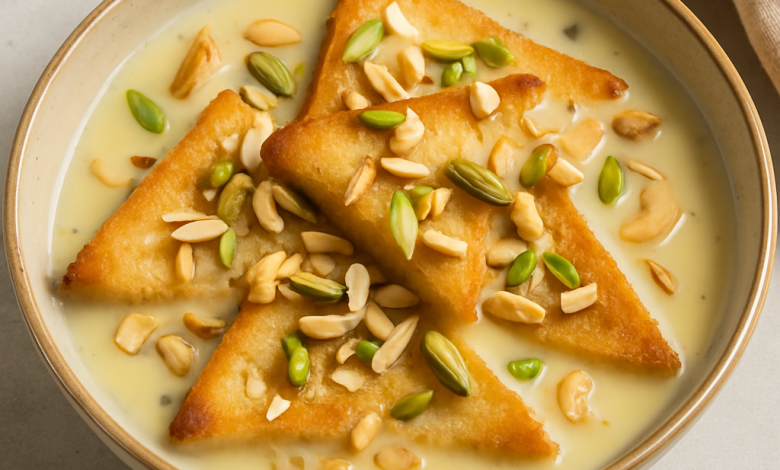 Shahi Tukray – Traditional Sweet Bread Dessert with Milk & Nuts