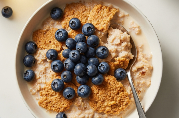 Blueberry Overnight Weetabix (Easy High-Protein Breakfast)